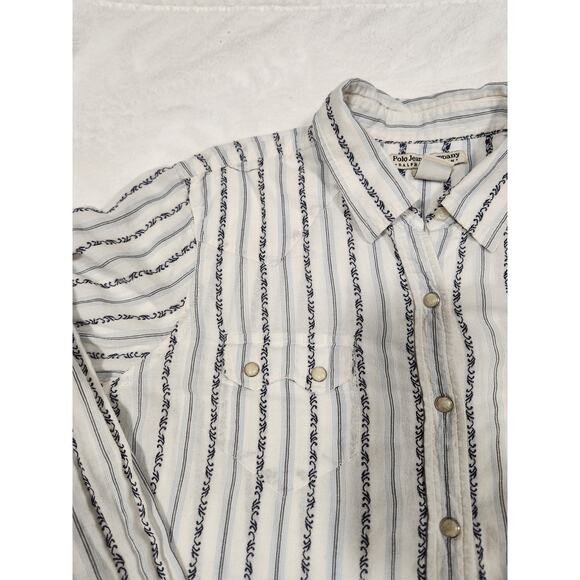 1990's Polo by Ralph Lauren western vibe - button up with pearl snaps size XL - Picture 6 of 8
